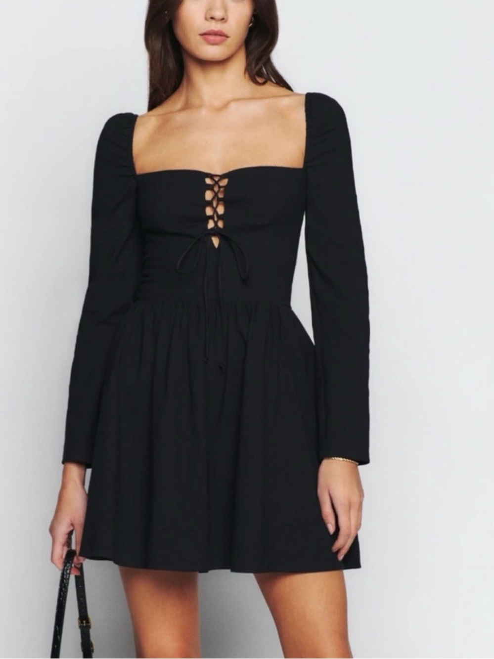 Reformation Johnny Dress lace up